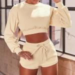 250gsm Breathable Ribbed Womens Loungewear Set 2 Piece Loungewear Sets