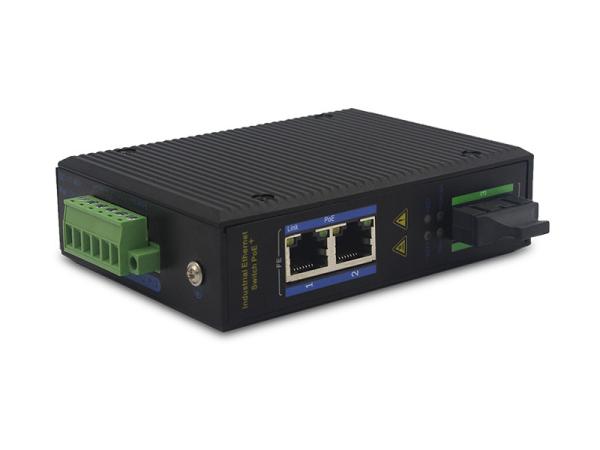 10/100M media converter 1fiber+2RJ45 unmanaged industrial switch with DIN rail