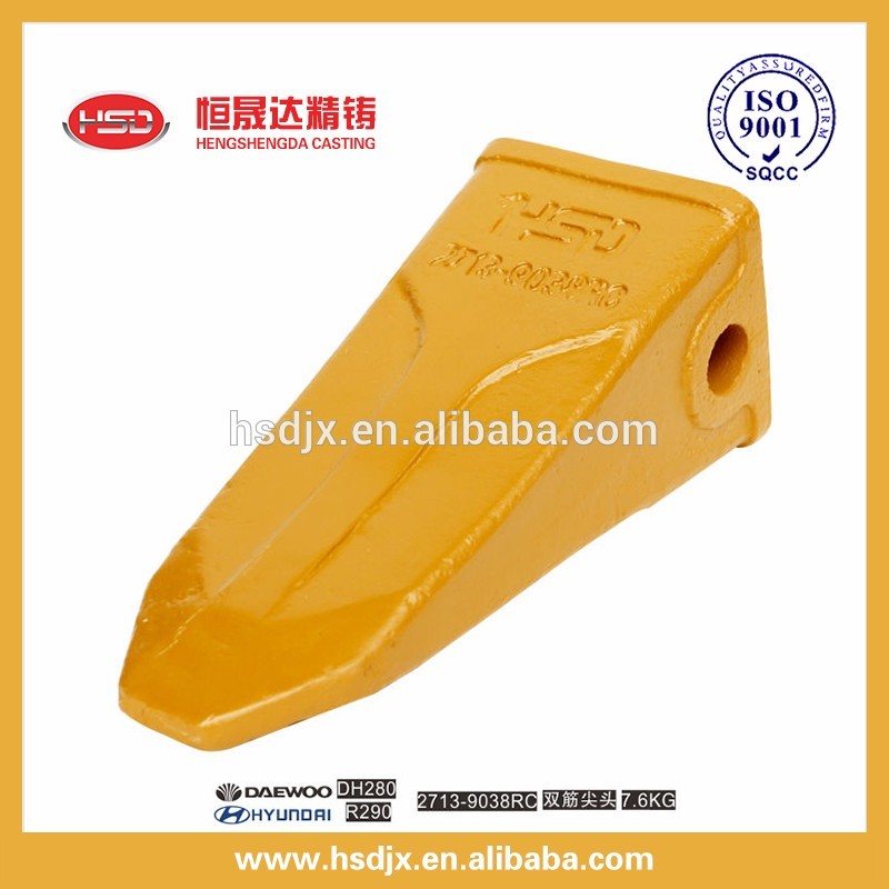 Doosan parts excavator parts case excavator bucket teeth point bolt on bucket tooth bucket tip DH280 2713-9038RC