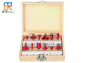 Wholesale BMR TOOLS 12Pcs Set 1/4 Inch Shank Tungsten Carbide Tip TCT Woodworking Wood Router Bit Set from china suppliers