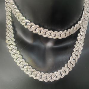 China GRA Diamond Chain Necklace 18 Inch 925 Sterling Silver VVS Diamond Chain on sale