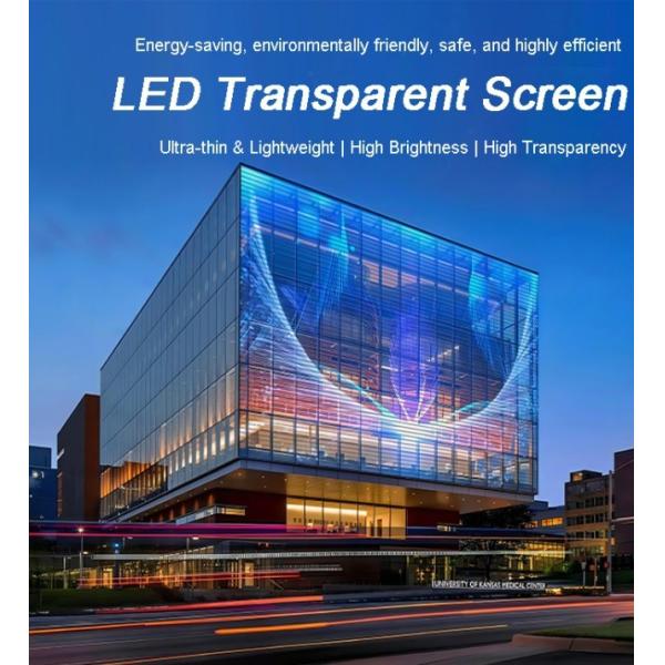 Pen/Finger Touch Writing Method Flexible Film Screen for Retail Window Glass , High Brightness Transparent LED Panel Display