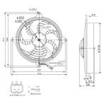 ISO9001 8.3A DC24V Electric Cooling Fan