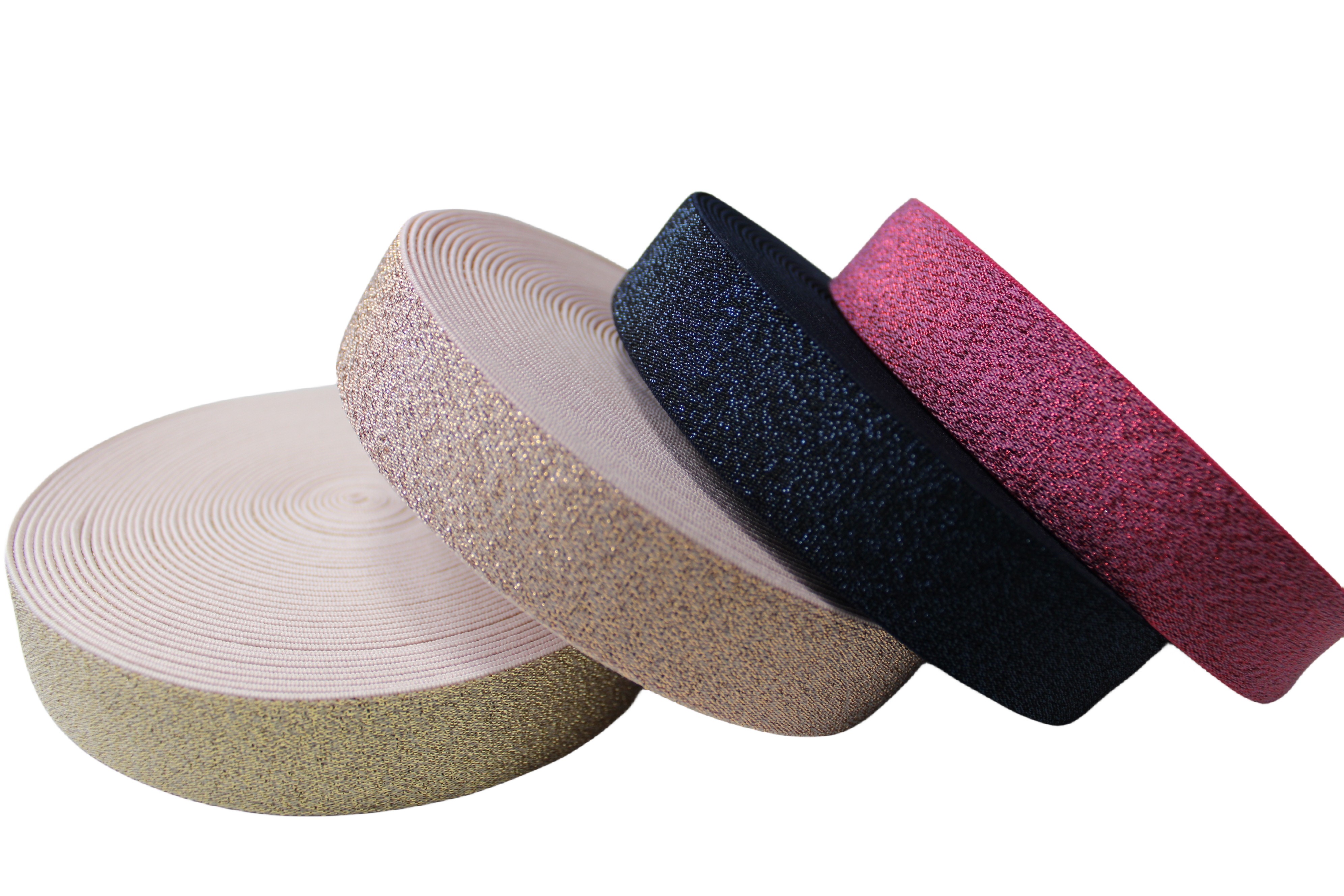 Wholesale Custom Color Woven Waistband Glitter Elastic Band for Dress