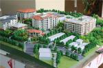 Hospital Building Exhibition 3D Model Travel Case Packing Wood Plate Base