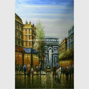 Wholesale Paris Abstract Painting Eiffel Tower / Paris Street Paintings Palette Knife With Texture from china suppliers