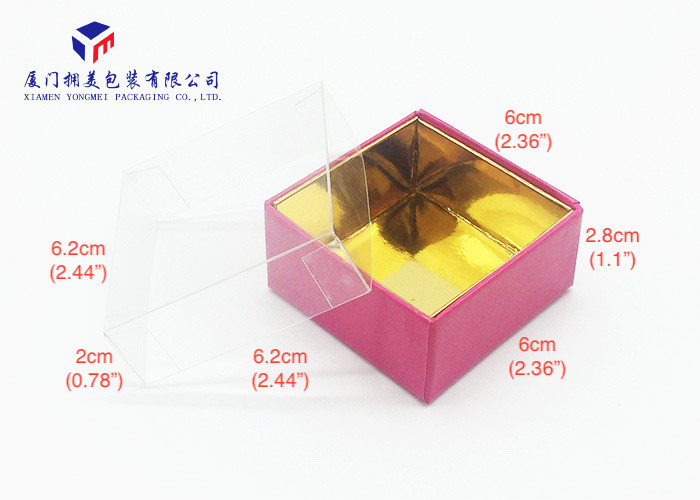 Durable 0.35mm Clear PET Cover Retail Packaging Boxes For Small Jewelry Box