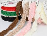 2.5cm Half Satin Half Yarn Packaging Ribbon Flower Bundle Birthday Cake Ribbon