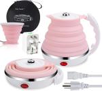 Collapsible Electric Kettle for Coffee Tea Travel Foldable Water Boiler Fast