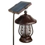 Solar Powered Led Light Pest Bug Zapper Insect Mosquito Killer Lamp Garden Lawn