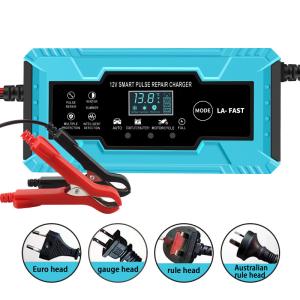 Wholesale 12V 8A 6A 10A Pulse Repair Smart Fast Charger Lead-Acid Battery Charger for Private Mold Auto Motorcycle from china suppliers