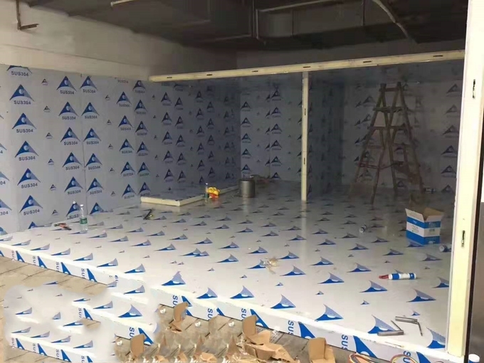 -18 Degree Low Temperature Fish Seafood Cold Room With Condensing Unit
