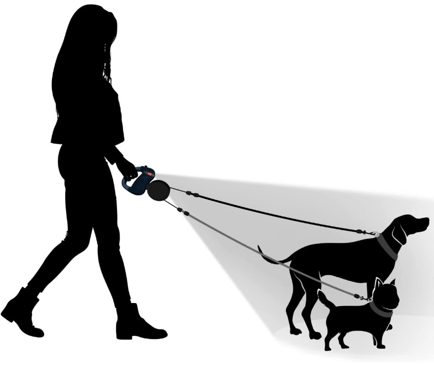 double extendable dog lead