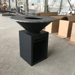 Outdoor Corten Steel BBQ Grill With Cooking Grill