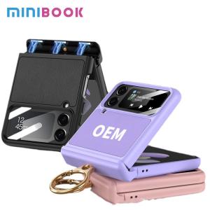 Wholesale Ultra-thin Vegan Skin Magnetic Suction Bracket Flip Case for Samsung Flip 4 2023 5G from china suppliers