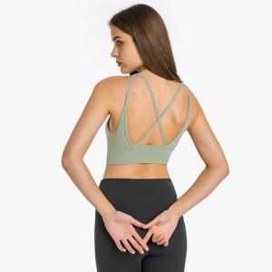 Wholesale Active Stretch Womens Sports Bra Padded Fitness Top Cross Back Sexy Yoga Bra from china suppliers