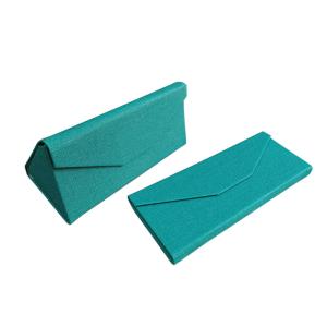 Wholesale Blue Magnet Closure Folding Triangle Eyeglasses Case Sunglasses Packaging Box from china suppliers
