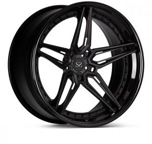 China A6061 Aluminum Forged Wheels 2 Piece In High Gloss Black For Luxury Car on sale
