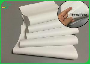 China 35Inch 47Inch Roll 65GSM 70GSM 80GSM White Thermal Paper Roll For Logistics label on sale
