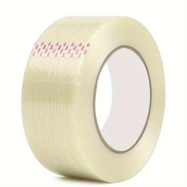 No Printing Rubber Adhesive Fiberglass Filament Tape For High Temperature