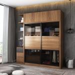 Laminate MDF Melamine Wood Furniture Bedroom Wall Closet Wardrobe With Sliding