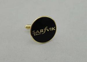 Wholesale Black Sarfvik Golf Deluxe Stamped Cufflinks With 3d Photo Synthetic Enamel from china suppliers