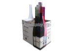 3D Logo Printed Cardboard Corrugated Floor Displays Rigid For Holding Red Wine