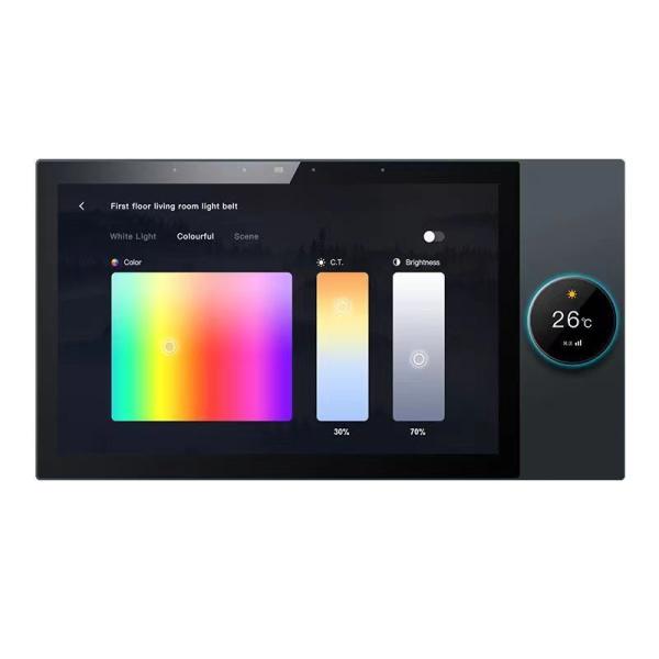 Glomarket Tuya 10 Inch Central Control Panel With Music Play 2 Gang Relays 2 Way