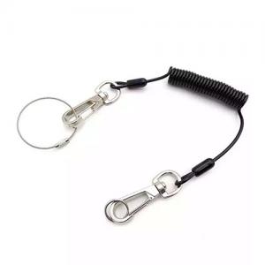 China Retractable Tool Plastic Coiled Safety Lanyard Fall Protection 1.2mm on sale