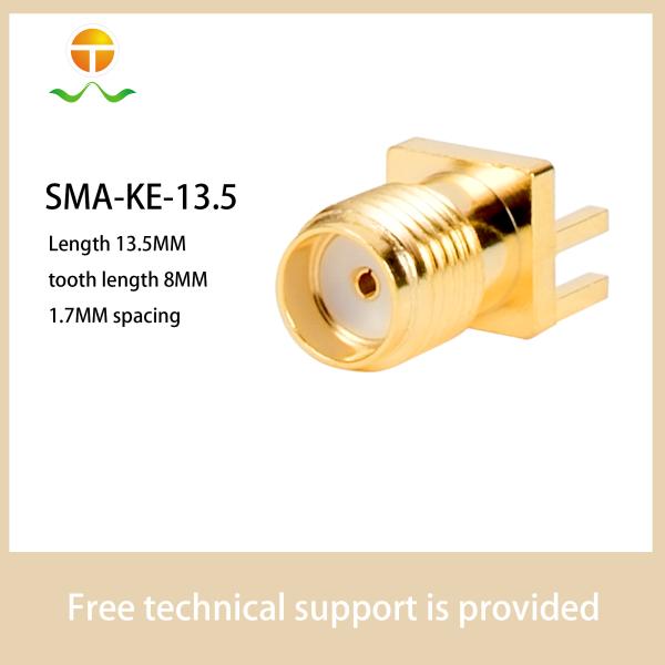 Gold Plated SMA Female PCB Mount Connector 50Ω DC-11GHz