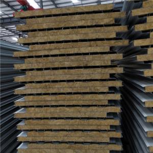 Wholesale 960-50-0.376mm rock wool sandwich roof panels with A grade fire rating from china suppliers