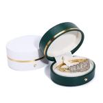 Customized Size White PU Leather Jewelry Box for Small Travel Portable and