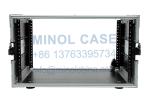 6U ATA Rack Rolling Aluminum Case 19 Wide 14 Deep By XSPRO Black