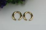 Handbag Accessories Zinc Alloy Open Oval Shape Light Gold Metal Ring Buckles