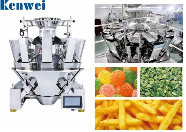 10 Heads Stainless Steel Standard Multihead Weigher Eco Friendly For Leisure