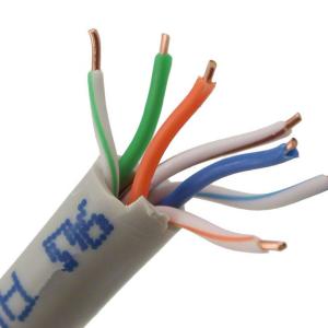 Wholesale Bare Copper Network Fiber Cable , Solid 4 Pair Cat5e UTP Cable With Orange Color from china suppliers
