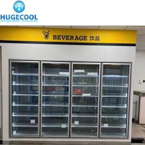 Wholesale Convenient Shop Display Walk in Cooler Freezer with Glass Door -18c Refrigerant Freon from china suppliers