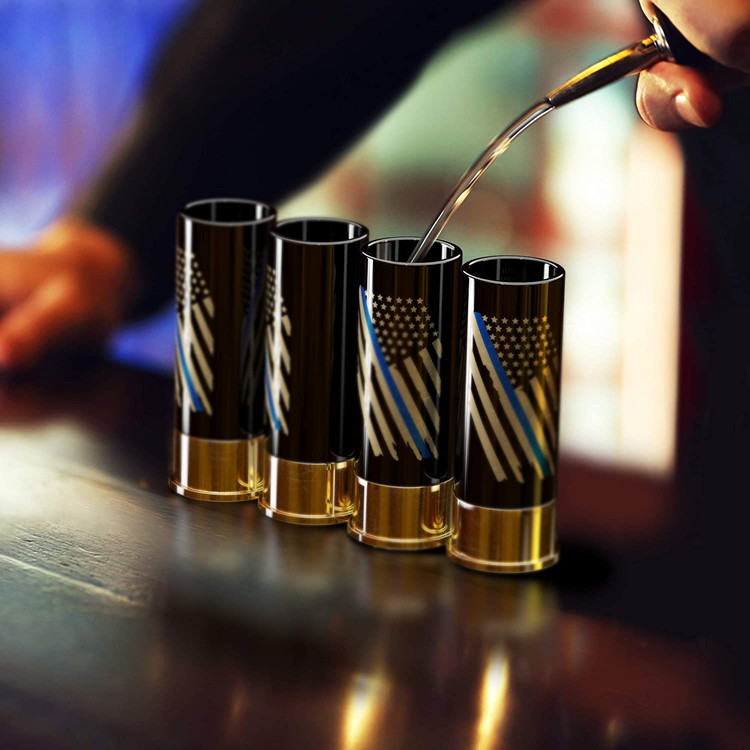 12 Gauge Shot Gun Shell Style Shot Glass Set Of 4 Plastic Shot Glasses