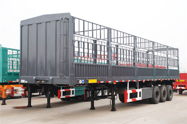 Removable fence side wall semi trailer for transport cement in bags