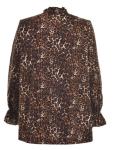 Long Sleeve Fashion Ladies Blouse Size XS-XXL Casual Printed Type Anti Wrinkle