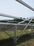 Silver Anodized Solar Ground Mount System / Solar Energy Systems Single Pole