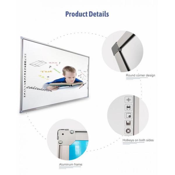 150 Inch Interactive Whiteboard 40 Point Intelligent Infrared Touch Teaching Blackboard
