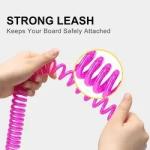 Surfboard Leash 6ft 7mm Thick Wire Rope for Lakes Rivers Stainless Steel Double