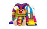 Lovely Circus Clown Kids Inflatable Bounce House With Slide / Blow Up Jumpers