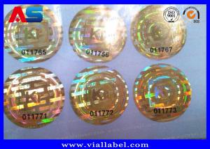 Wholesale Gold Color Custom Holographic Stickers With Serial Number , Hologram Ready Seal For Anti Fake from china suppliers