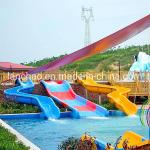 Colorful Fiberglass Amusement Park Water Slide Slide For Swimming Pool Park