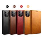 Genuine Leather Wallet Phone Case ODM / OEM Luxury Iphone Leather Case