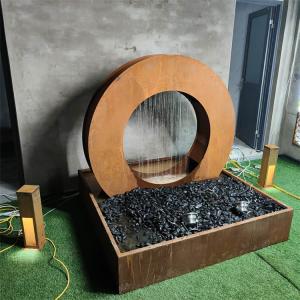 Wholesale SGS Corten Steel Water Feature D 1500mm Round Water Table from china suppliers