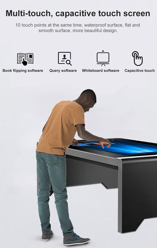 43 Inch Customization Smart Touch LCD Multitouch Coffee Table With Windows