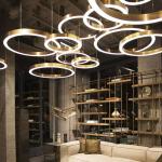36 Watt Silver Integrated Domestic LED Lighting Circular Chandelier 24 In Dia.30